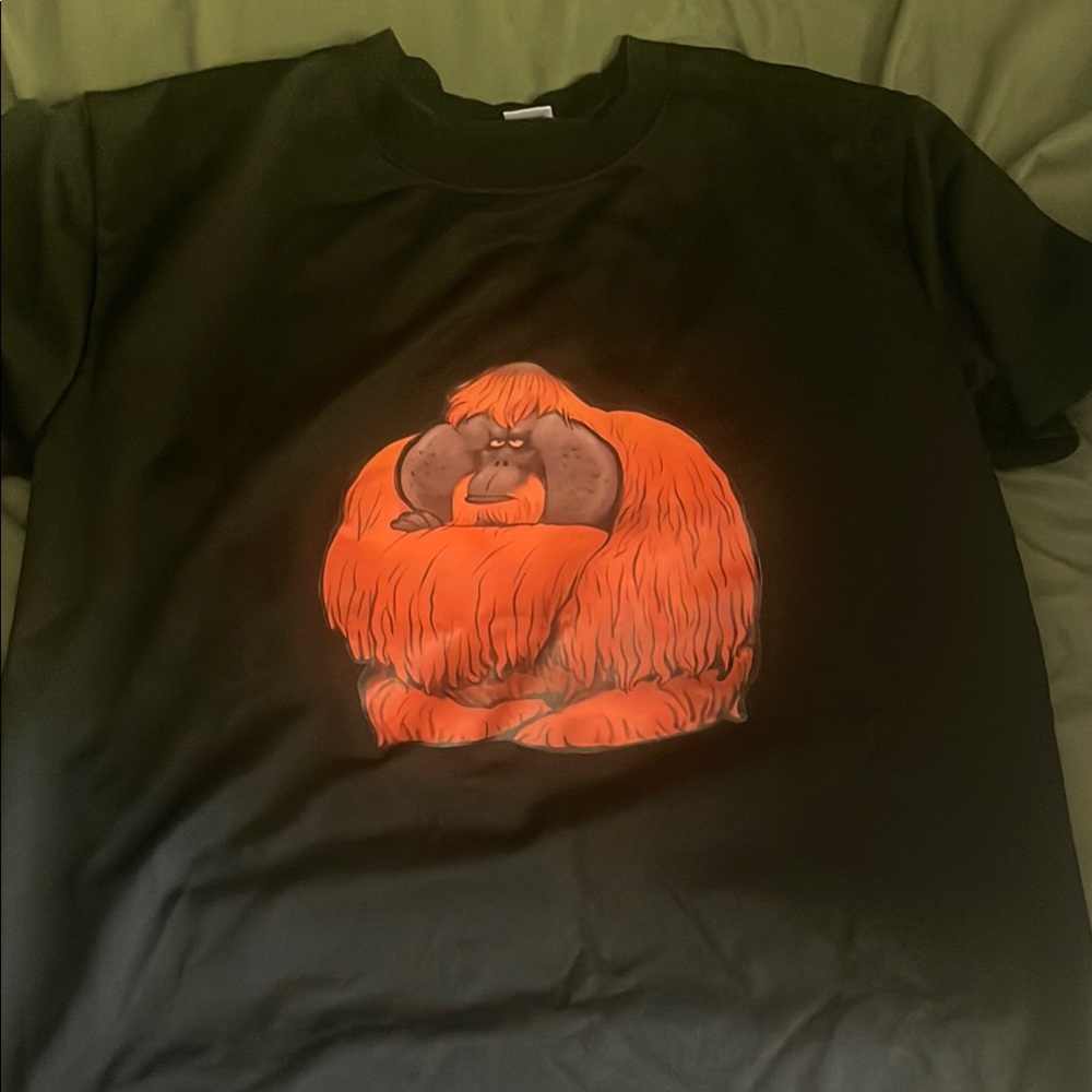 #87 Men’s Black T-Shirt with Orange Graphic